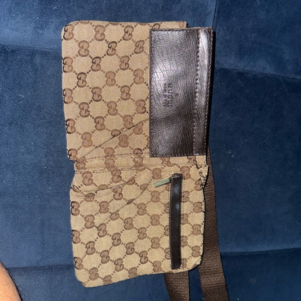 GG Canvas Double Pocket Belt Bag